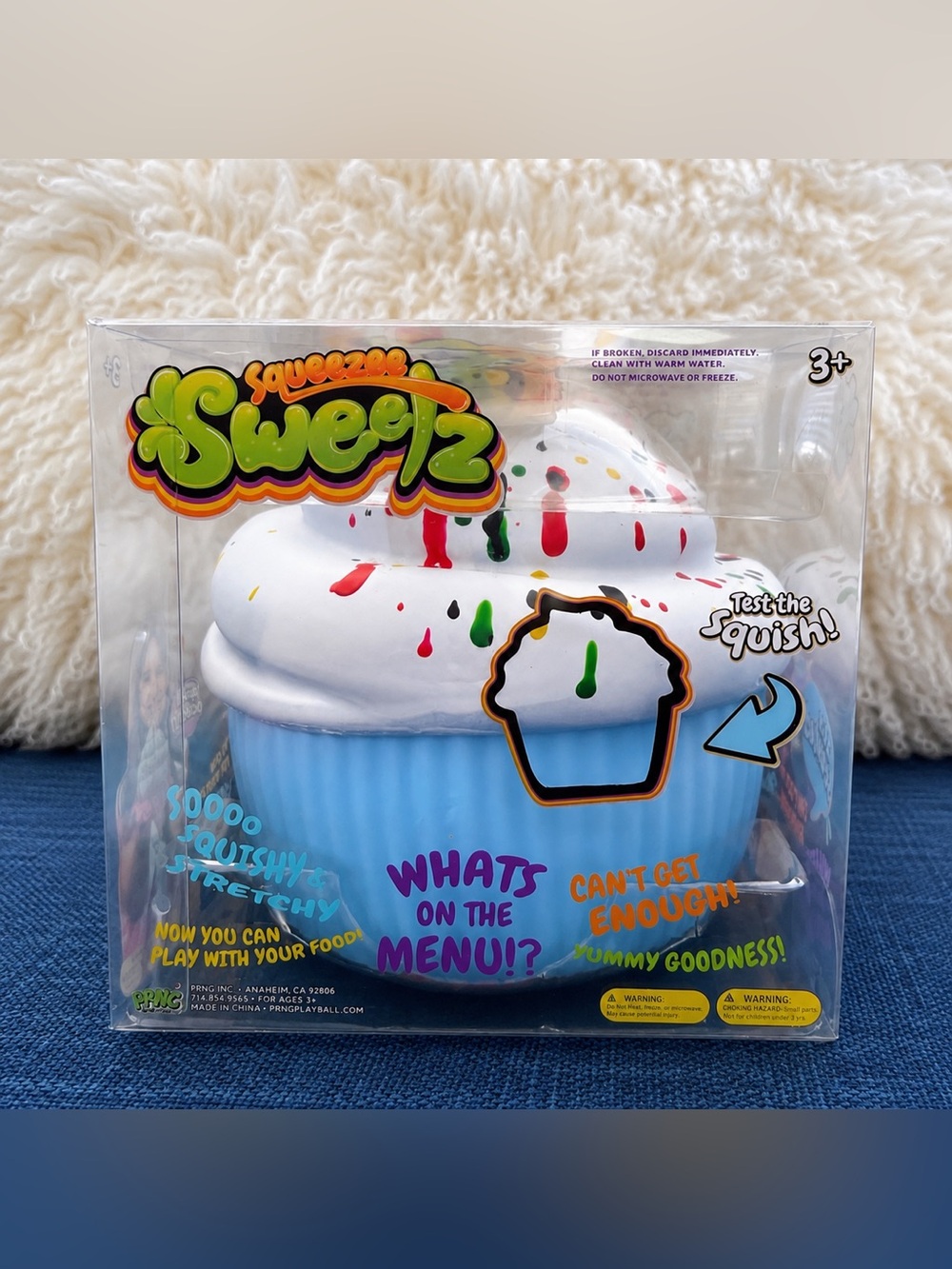 Scented Kids Squishy Cupcake Toy - Blue!!